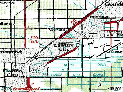 Leisure City topographic map