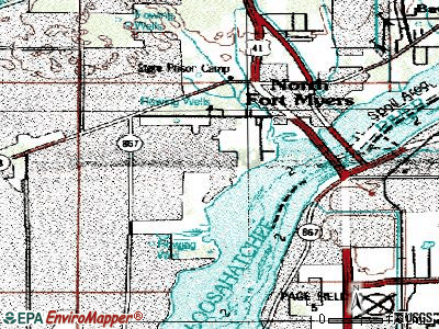 Lochmoor Waterway Estates topographic map