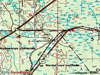 Loughman topographic map
