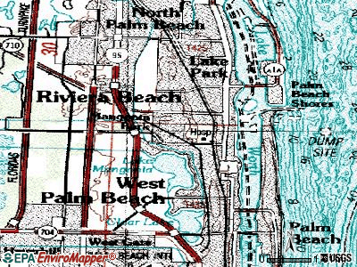 Mangonia Park topographic map