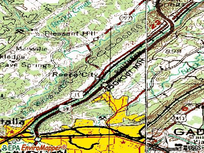 Reece City topographic map