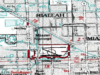 Miami Springs topographic map