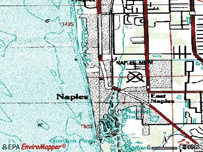 Naples topographic map