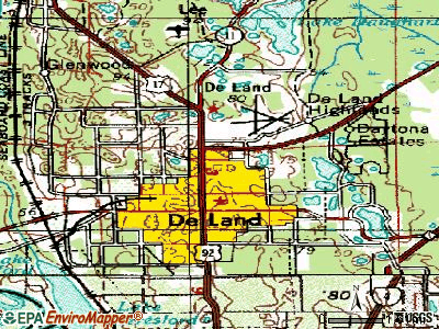 North De Land topographic map
