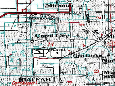 Opa-locka North topographic map