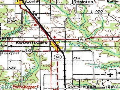 Robertsdale topographic map
