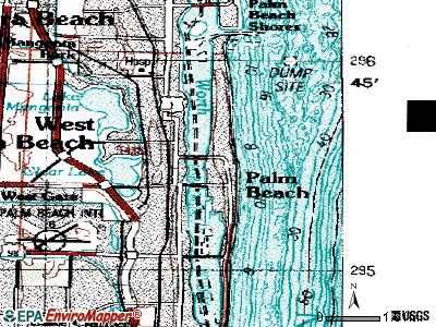 Palm Beach topographic map