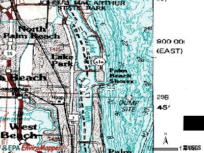 Palm Beach Shores topographic map