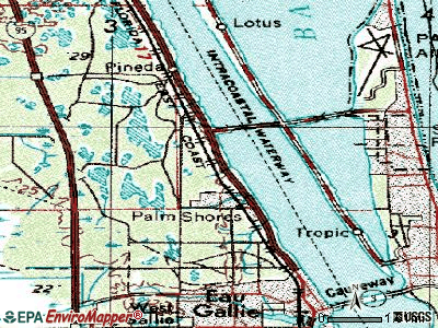 Palm Shores topographic map