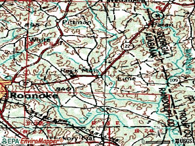 Rock Mills topographic map