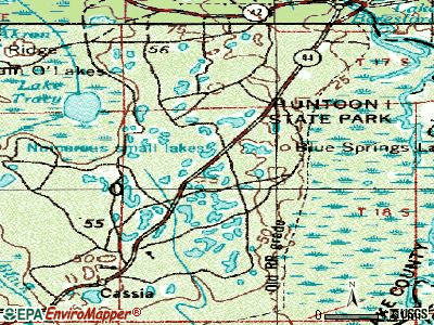 Pine Lakes topographic map
