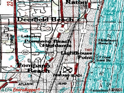 Pompano Estates topographic map