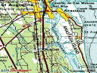 St. Augustine South topographic map