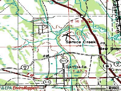 Samsula-Spruce Creek topographic map