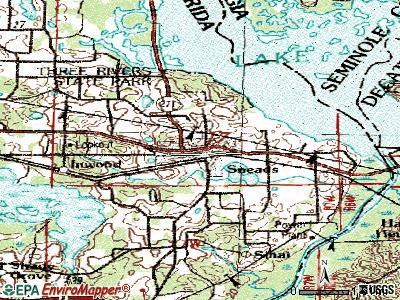 Sneads topographic map