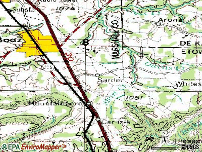 Sardis topographic map