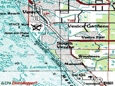 South Venice topographic map