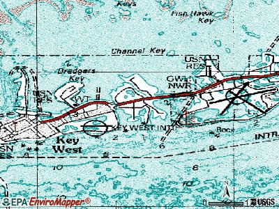 Stock Island topographic map