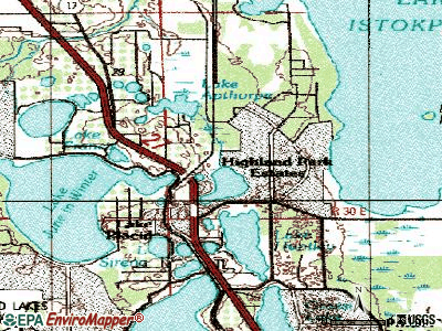 Sylvan Shores topographic map