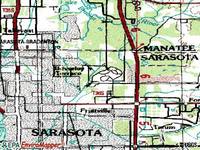 The Meadows topographic map