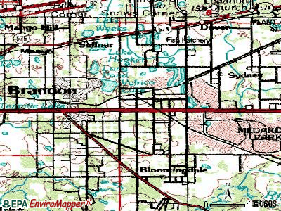 Valrico topographic map