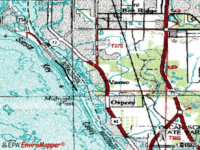 Vamo topographic map