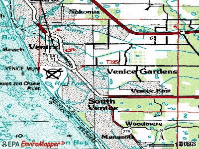 Venice Gardens topographic map