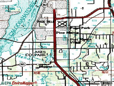 Villas topographic map