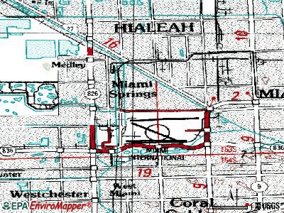 Virginia Gardens topographic map