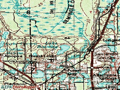 Wekiwa Springs topographic map