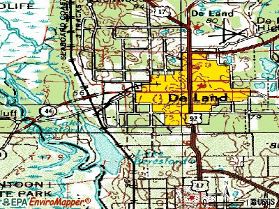 West De Land topographic map