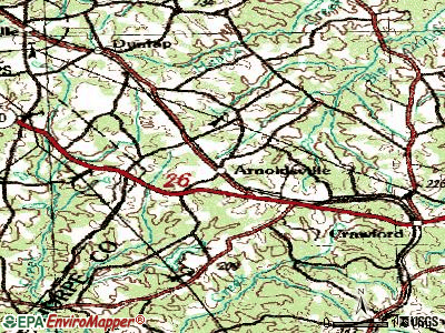 Arnoldsville topographic map
