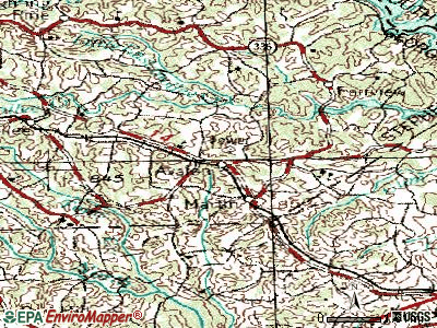 Avalon topographic map