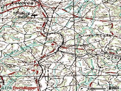 Bowersville topographic map