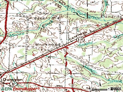 Bronwood topographic map