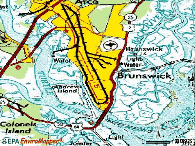 brunswick georgia ga map population