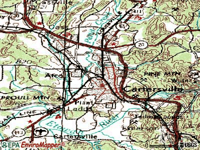 Cartersville topographic map