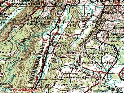 Claxton topographic map
