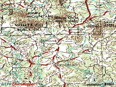 Clermont topographic map