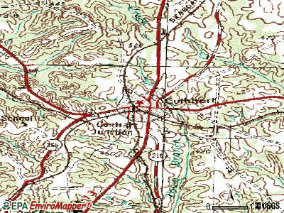 Cuthbert topographic map