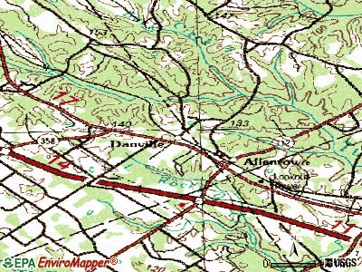 Danville topographic map
