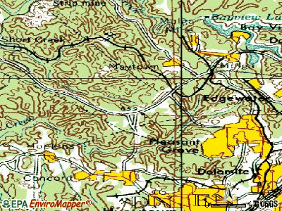 Sylvan Springs topographic map