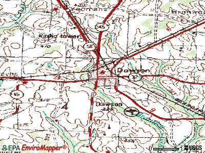 Dawson topographic map