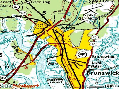Dock Junction topographic map