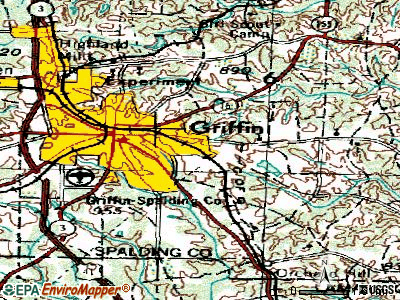 East Griffin topographic map