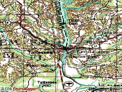 Tallassee topographic map