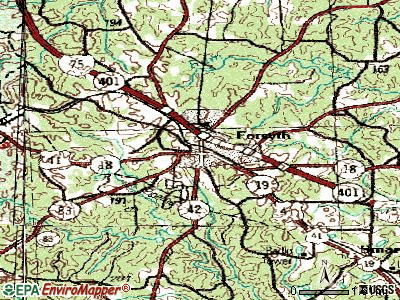 Forsyth topographic map