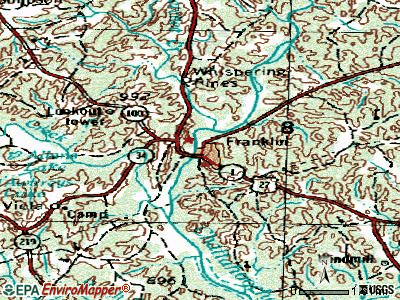 Franklin topographic map