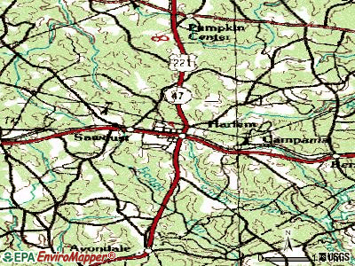 Harlem topographic map