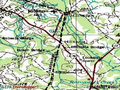 Hiltonia topographic map